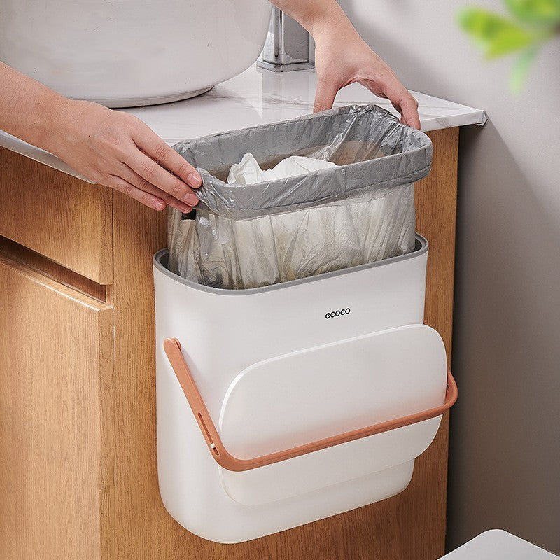 Kitchen Trash Can Wall Mounted Household Cabinet With Lid
