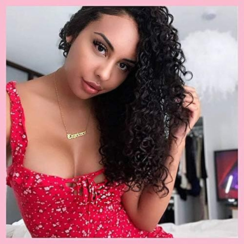 Zodiac Necklaces for Women Old English Necklace Horoscope Constellation Necklace Astrology Jewelry Stainless Steel Zodiac Jewelry 14.2"+2.75" (Gold, A: Aquarius Necklace (1.20-2.18))