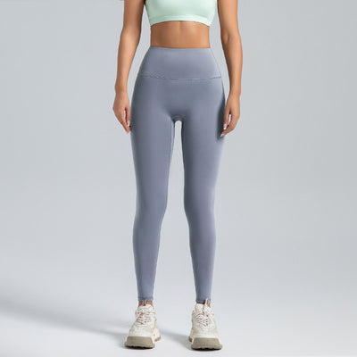 No Awkward Line Peach Butt Yoga Pants High Waist Tummy Control Running Sports Leggings