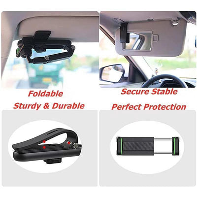 New 1080° Multi-Function Sun Visor Universal 360 Degree Rotating Phone Holder Suitable for Any Scene Car Holder-Rotatable and Retractable Porte Para Telefono Bracket Carmobile Supplies