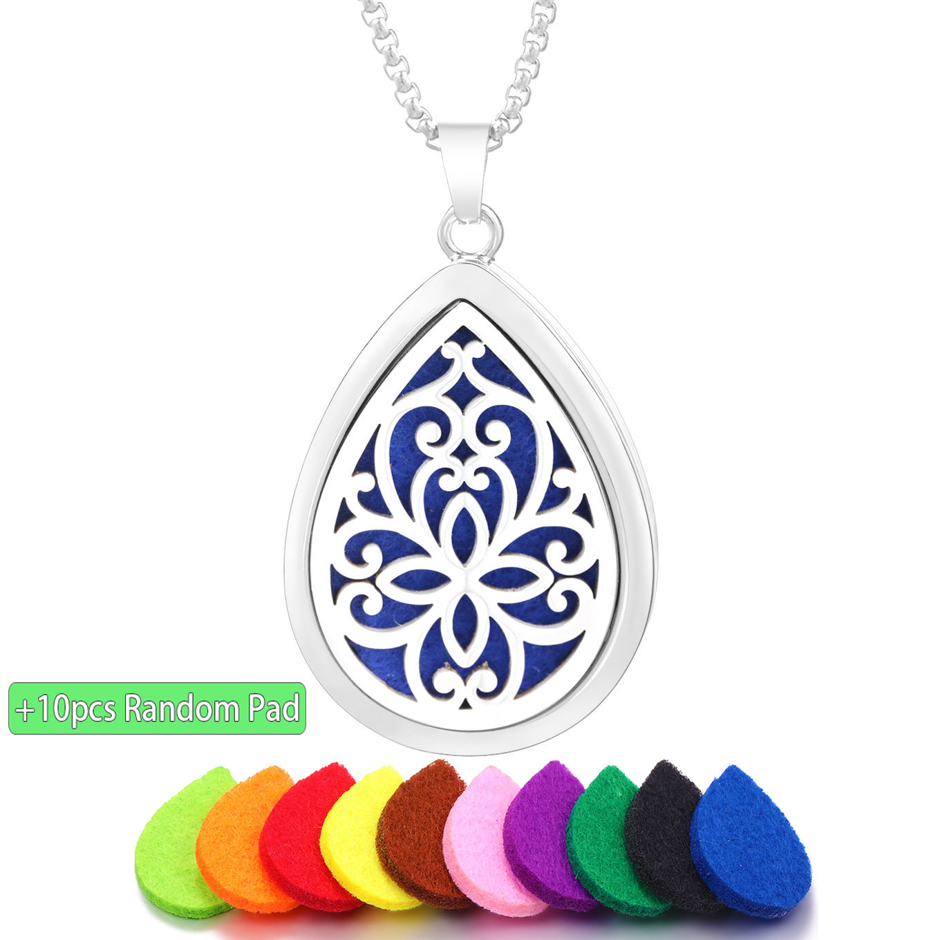 Drop-shaped Aromatherapy Necklace Essential Oil Diffuser Pendant