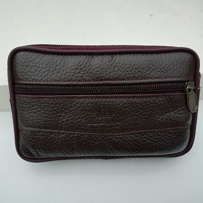 Leather Phone Bag Men's Wear Belt Waist Bag Multifunctional