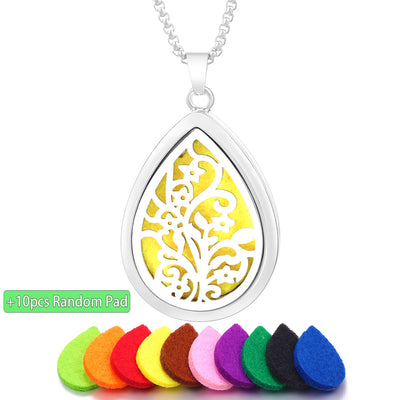 Drop-shaped Aromatherapy Necklace Essential Oil Diffuser Pendant