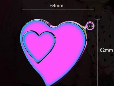 (Limited-Time Activities)Windproof Adjustable Lighter, Gas and Electric Dual-Purpose Love Lighter, Suitable for Birthday Gifts, (Must Add Butane Gas or Charging to Ignite)