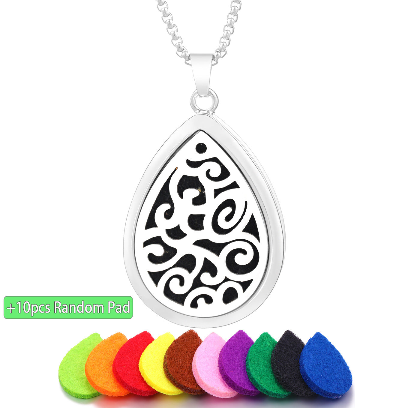 Drop-shaped Aromatherapy Necklace Essential Oil Diffuser Pendant