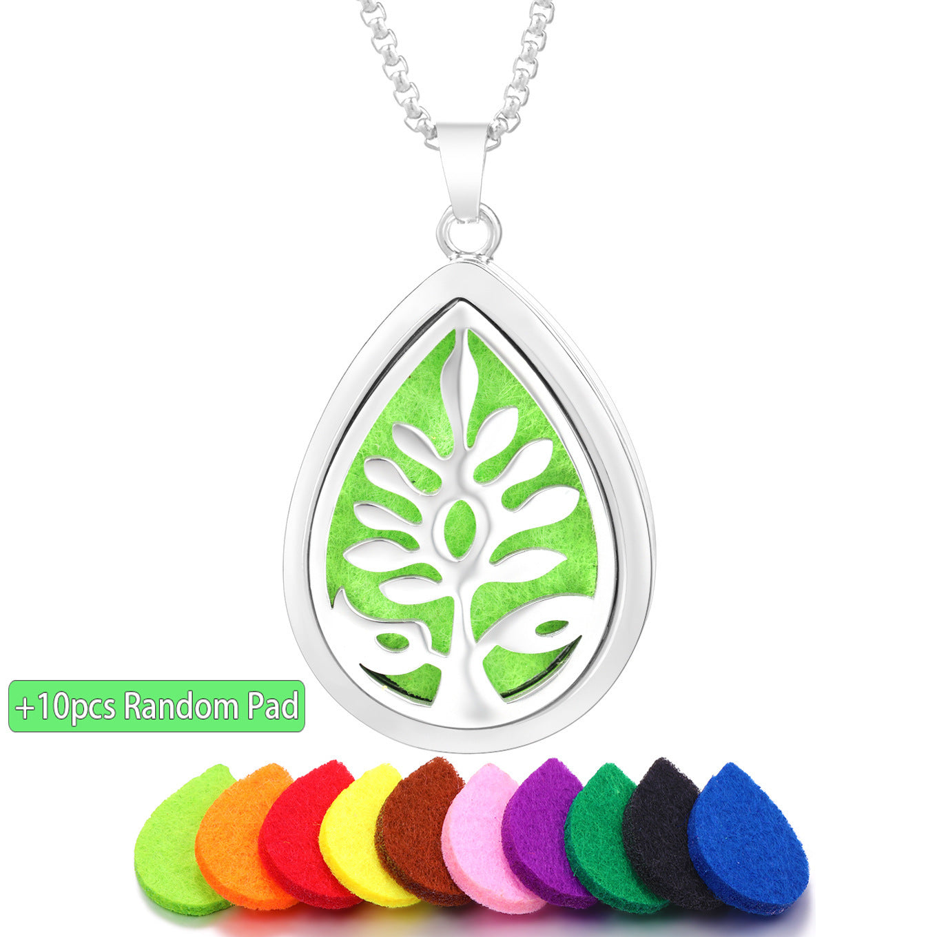 Drop-shaped Aromatherapy Necklace Essential Oil Diffuser Pendant