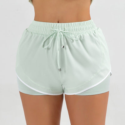 Women's High Waist Tummy Two Piece Sports Shorts