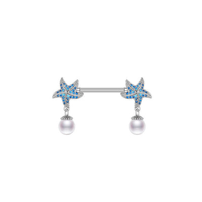 Diamond Nipple Ring Starfish Human Body Piercing Accessories