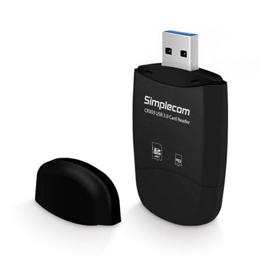 NNEDSZ CR303 2 Slot SuperSpeed USB 3.0 Card Reader with Dual Caps