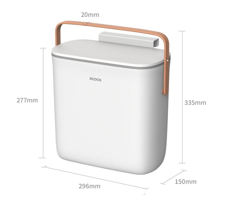 Kitchen Trash Can Wall Mounted Household Cabinet With Lid