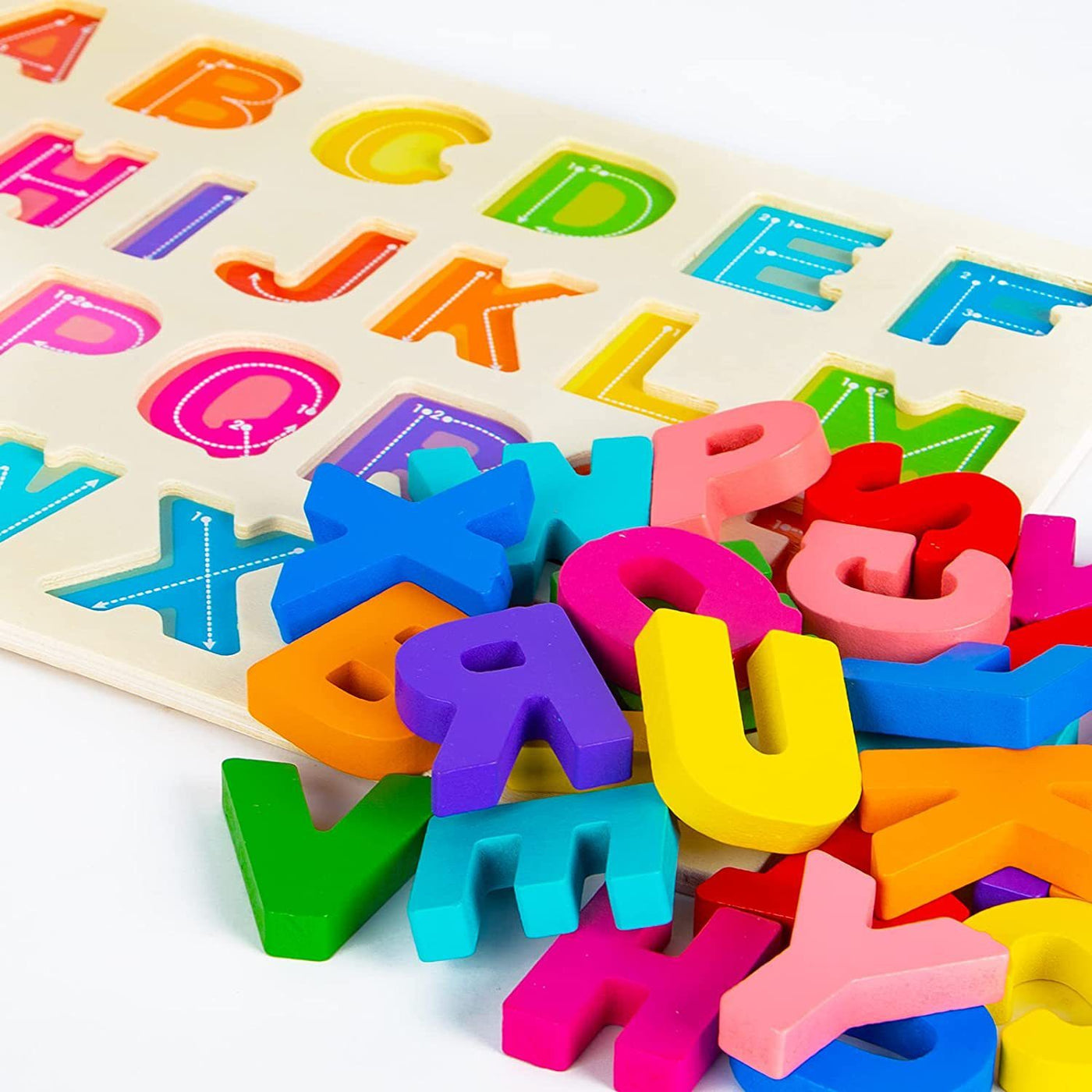 Wooden Puzzle Shape Alphabet Learning Puzzle Toy