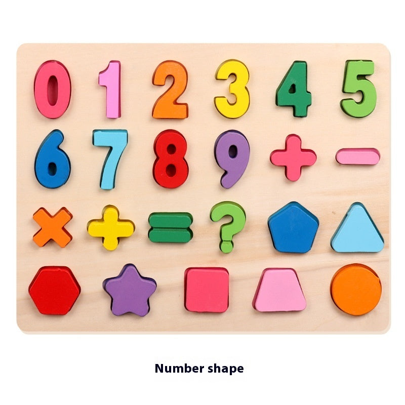 Wooden Puzzle Shape Alphabet Learning Puzzle Toy